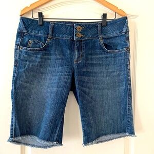 DKNY Women's Blue Denim Bermudas